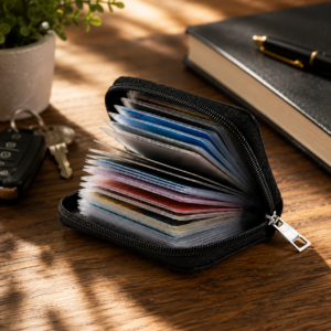 Leather Card Organizer Wallet
