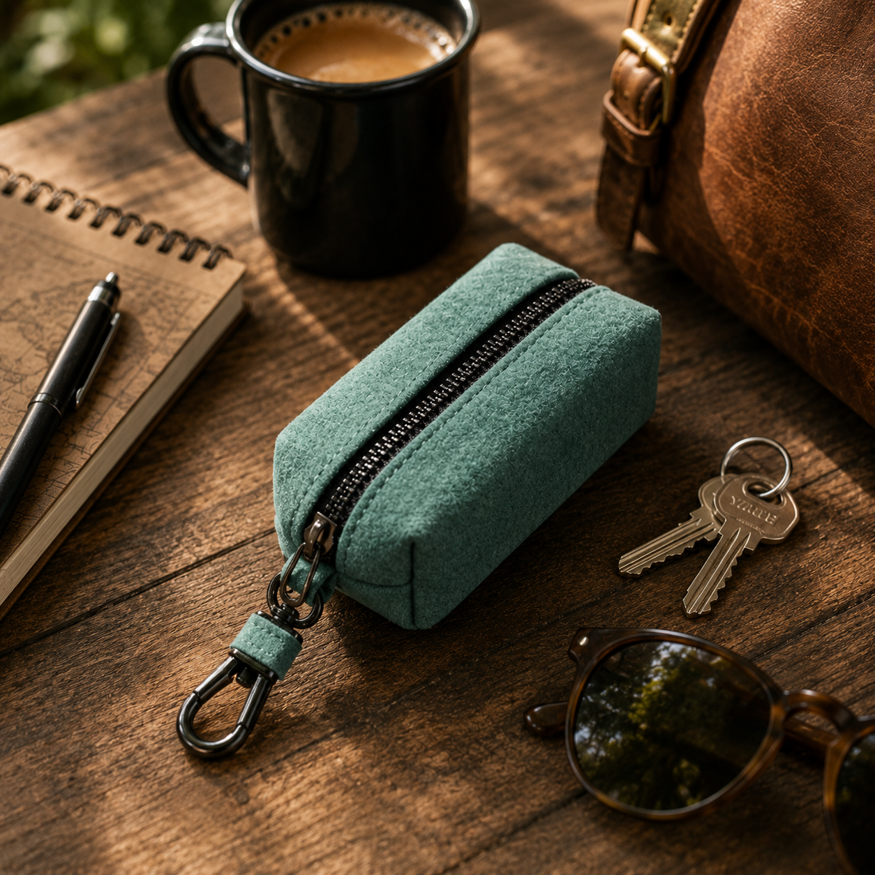 Leather Keychain Coin Purse